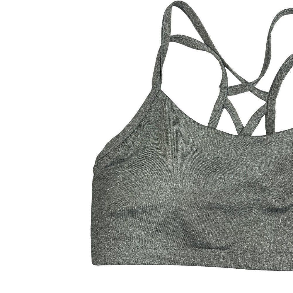 Nike Sports Bra Women's Size XL Gray Dri-Fit Strappy Low Impact Training Bra - Picture 3 of 9